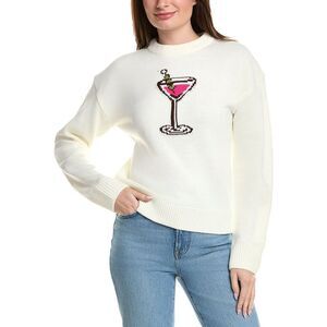 English Factory Womens  Cocktail Sweater, White